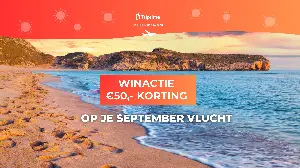Winactie €50 korting op september vliegtickets ✈️🍂